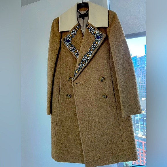 J. Crew Jackets & Blazers - J.Crew Collection Jewelled topcoat